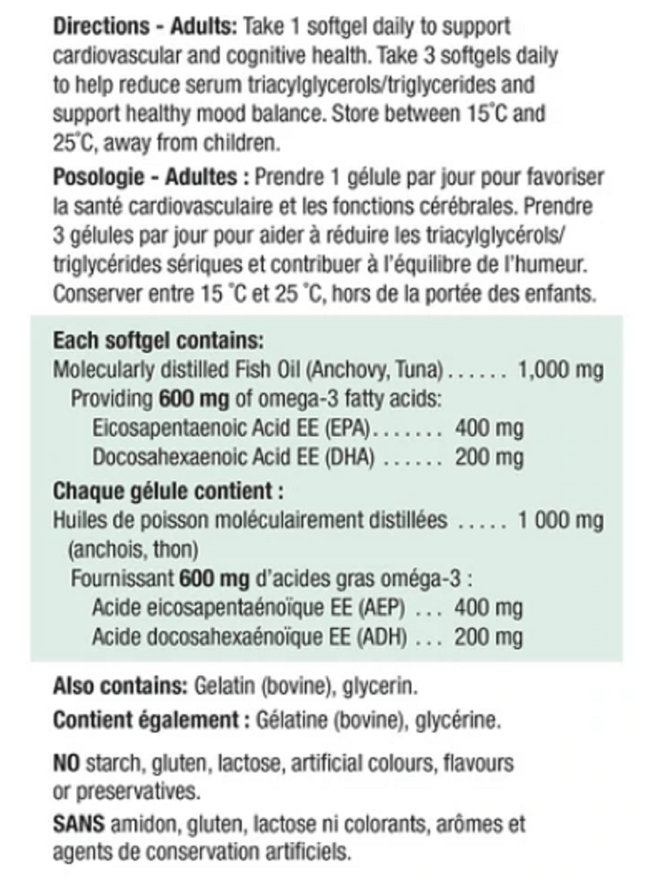 Jamieson Extra Strength Omega3 Complete 600mg 80 Softgels
