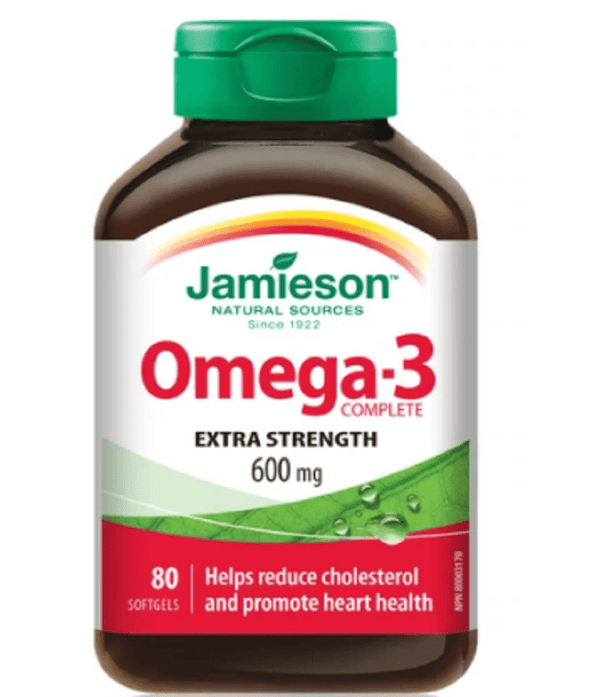 Jamieson Extra Strength Omega-3 Complete 600mg 80 Softgels