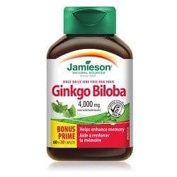 Jamieson Ginkgo Biloba 4000mg Bonus 60+30 Caplets