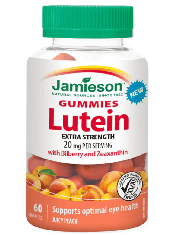 Jamieson Gummies Lutein Extra Strength 20mg With Bilberry And Zeaxanthin 60 Gummies