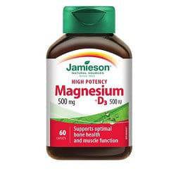 Jamieson High Potency Magnesium 500mg + D3 500IU 60 Caplets