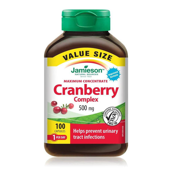 Jamieson Maximum Concentrate Cranberry 500 mg Value Size 100 caps