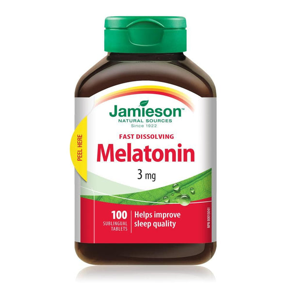 Jamieson Melatonin 3 mg Fast Dissolving 100 Sublingual Tablets
