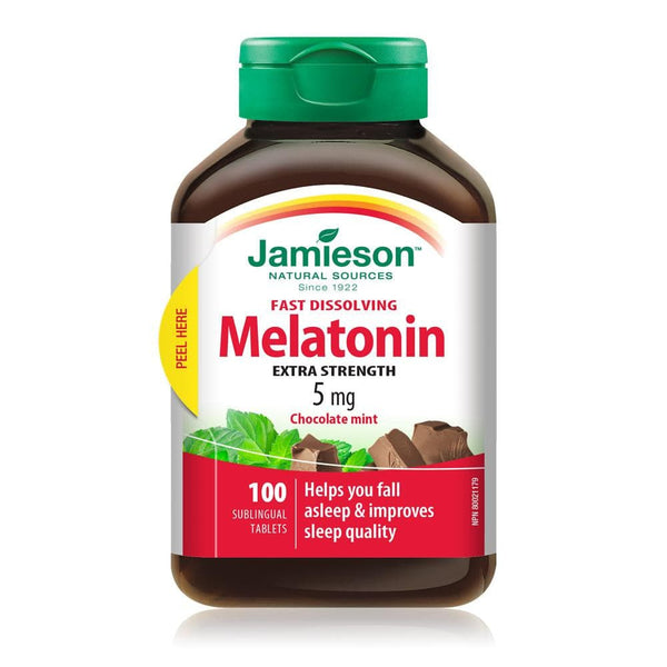 Jamieson Melatonin 5 mg Fast Dissolving 100 Sublingual Tablets - Extra Strength