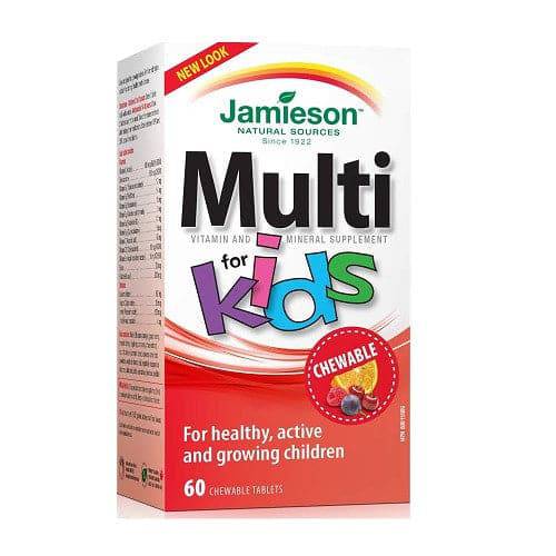 Jamieson Multi Vitamin and Mineral Supplement for Kids Chewable 60 Tablets
