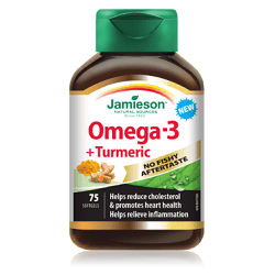 Jamieson Omega-3 + Turmeric 75 Softgels