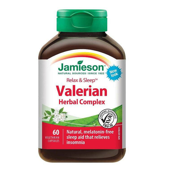 Jamieson Relax & Sleep Valerian Herbal Complex 60 Vegetarian Capsules