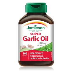 Jamieson Super Garlic Oil Extra Strength 1,500 mg 100 Softgels