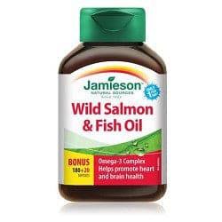 Jamieson Wild Salmon & Fish Oils 1000mg Bonus 180+20 Softgels
