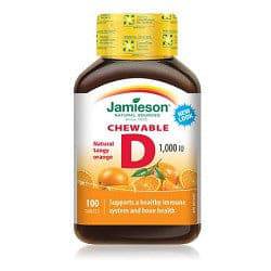 Jamieson Vitamin D 1,000 IU Chewable 100 Tablets