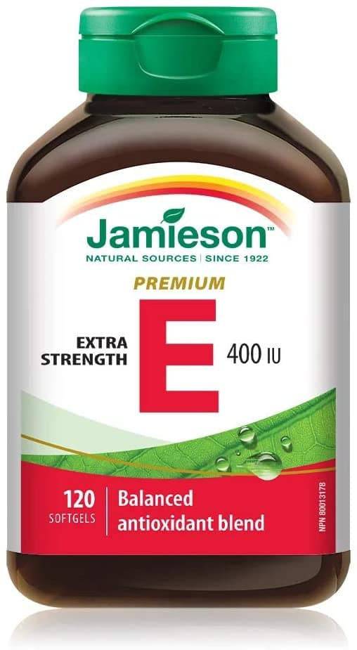 Jamieson Premium Extra Strength Vitamin E 400 IU 120 Softgels