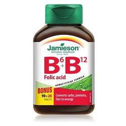 Jamieson Vitamin B6, B12 and Folic Acid Bonus 90 + 20 Tablets