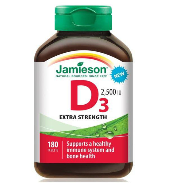 Jamieson Vitamin D3 2,500 IU Extra Strength 180 Tablets