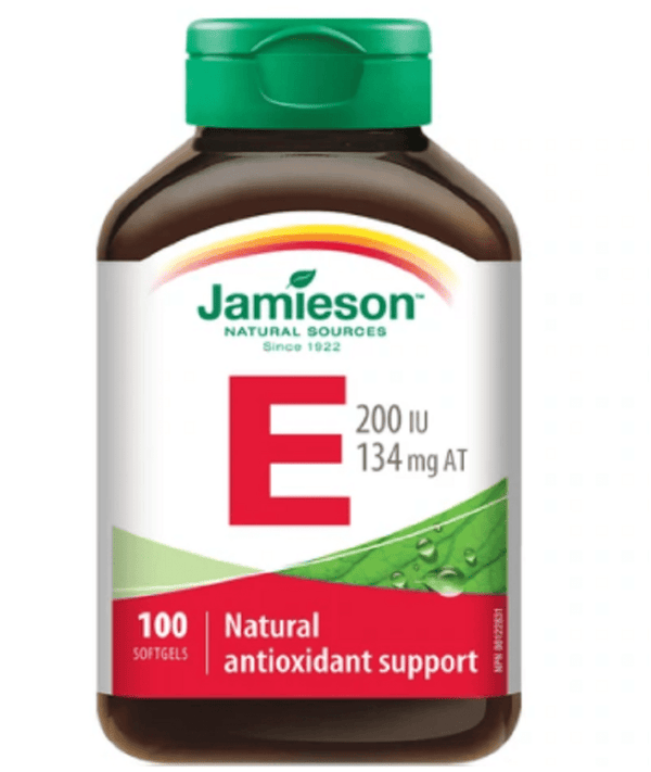 Jamieson Vitamin E 200 IU 134 mg AT 100 Softgels