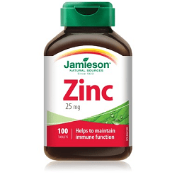 Jamieson Zinc Extra Strength 25mg 100 Tablets