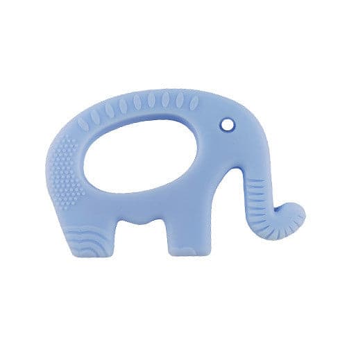 Knute Kids Elephant Shape Silicone Teether - Blue