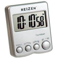 MaxiAids Reizen Talking Low Vision Count Down Timer - Silver