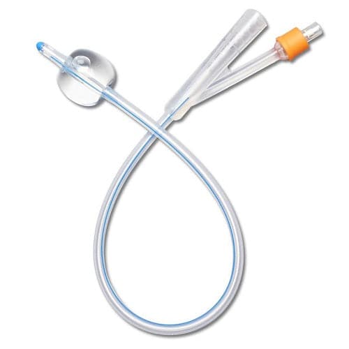 Medline 100% Silicone Foley Catheter, Size 16FR 10cc, Box of 10
