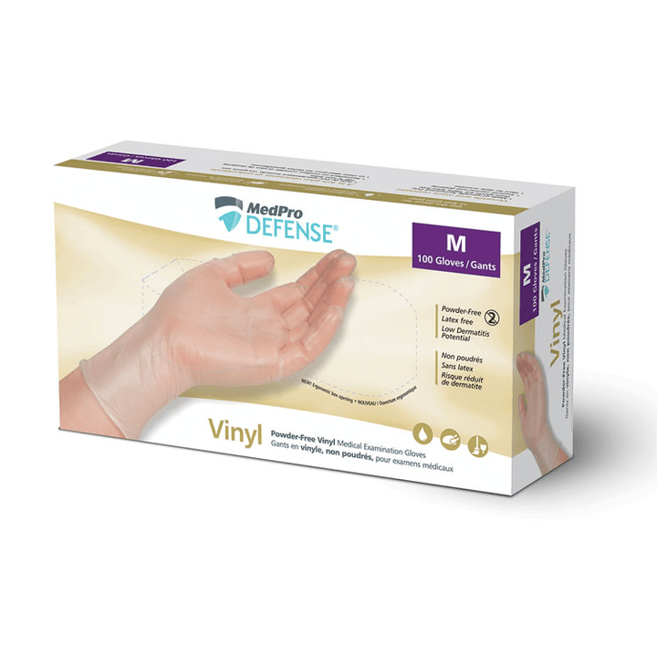 Medpro Dropes MedPro Defense Vinyl Powder-Free Medical Examination Gloves - Box of 1