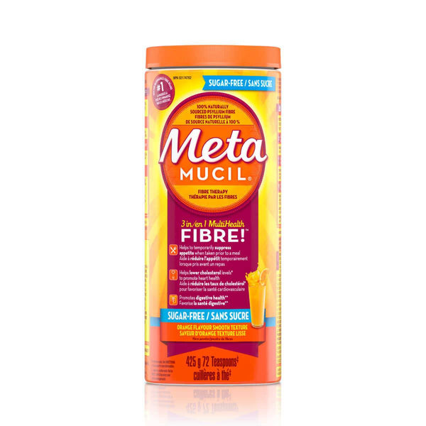 Metamucil 3 in 1 Multihealth Fibre Orange Flavour Smooth Texture Powder