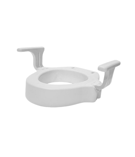 MOBB 4 Inch Elongated Raised Toilet Seat With Handles