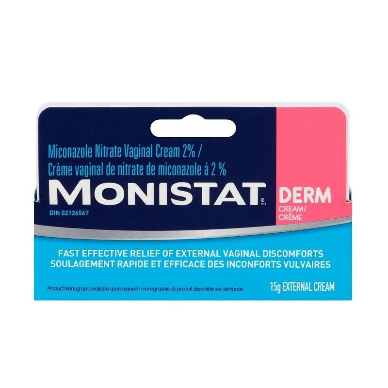 Monistat Derm Cream Miconazole Nitrate 2% 15g | HaloHealthcare.com