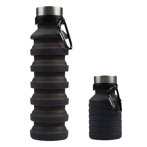Nack Nax Silicone Foldable Water Bottle - Black