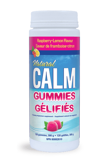 Natural Calm Gummies Raspberry-Lemon Flavour 120 Gummies