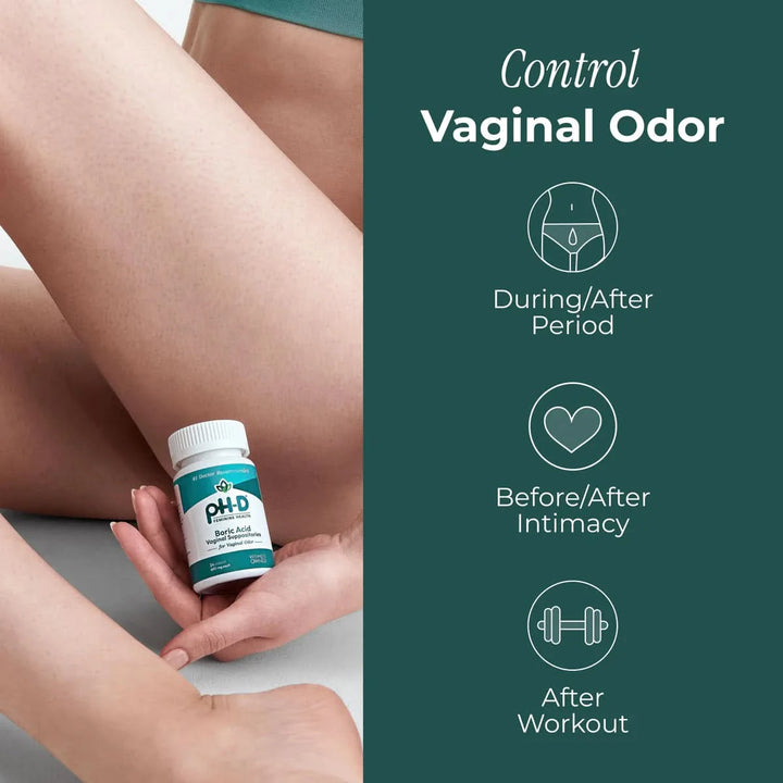 pH-D Feminine Health Boric Acid Vaginal Suppositories 24ct - HaloHealthcare.com