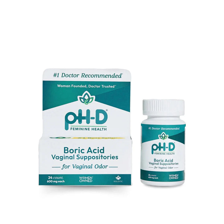 pH-D Feminine Health Boric Acid Vaginal Suppositories 24ct - HaloHealthcare.com