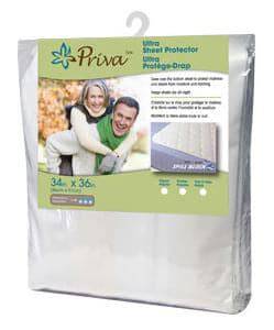 Priva Ultra Sheet Protector 34" x 36" - Waterproof Mattress Cover with Handles