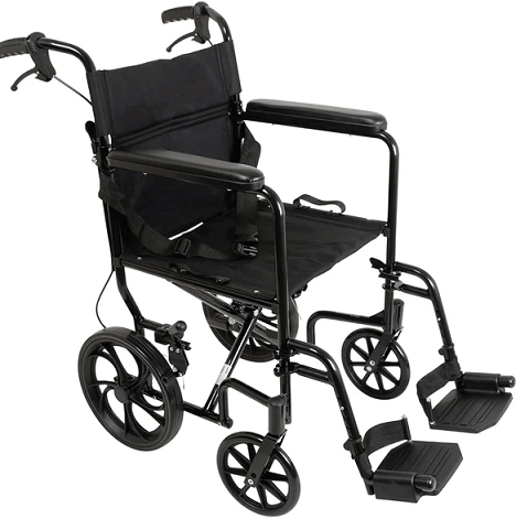 ProBasics Aluminum Transport Chair with 12" Wheels