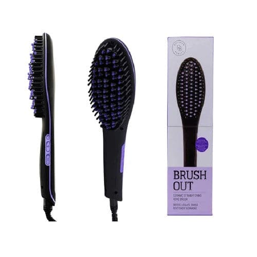 Relaxus Beauty Brush Out Ceramic Straightening Ionic Brush (Assorted Colours)