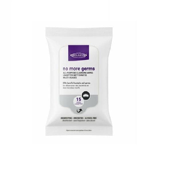 Relaxus No More Germs All-Purpose Cleansing Wipes - 15 Wipes