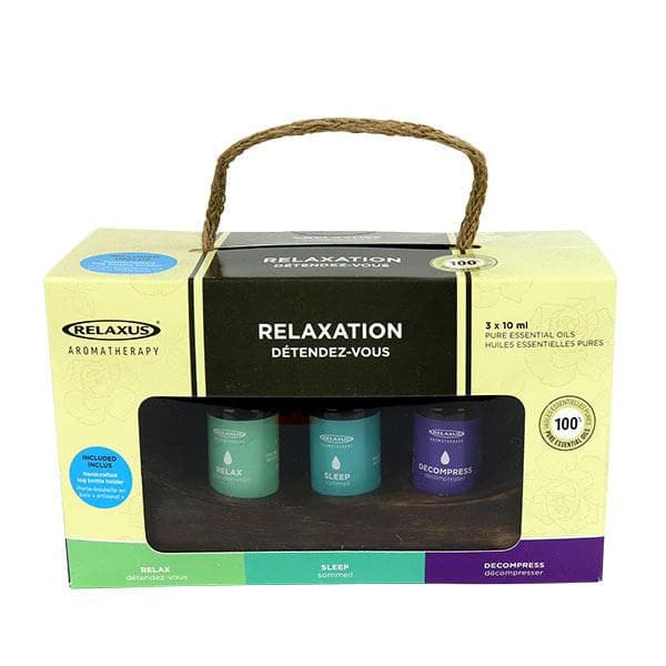 Relaxus Essentials Aromatherapy Relaxation Oil Gift Set (3 X 10mL Bottles)