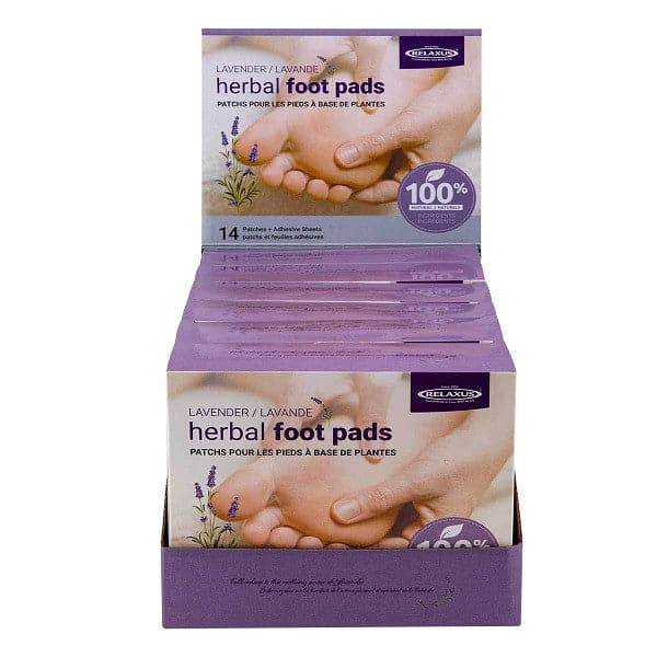 Relaxus Herbal Foot Pads 14 Patches + Adhesive Sheets - Lavender