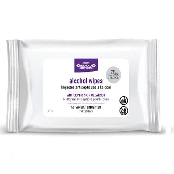 Relaxus Alcohol Wipes 50-Pack