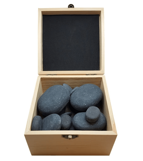 Relaxus Hot Stone Polished Massage Set (20 piece)