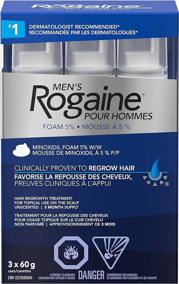 Rogaine Hair Regrowth Treatment for Men 5% 3 x 60g