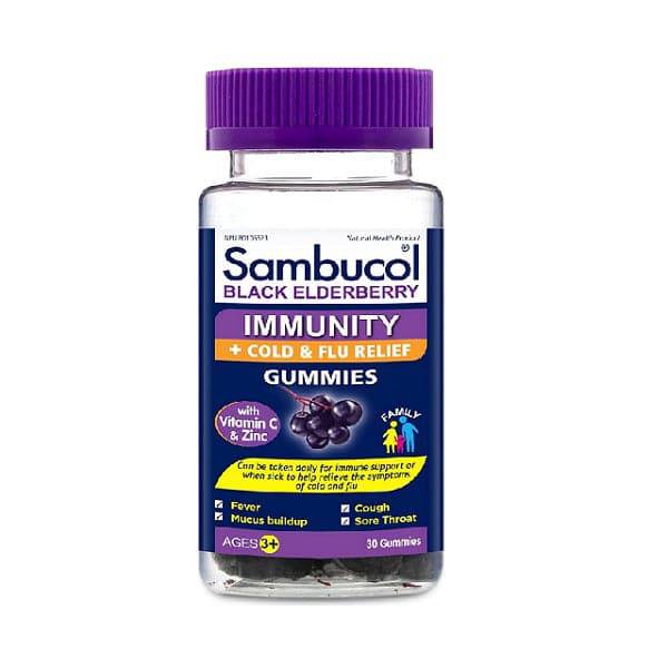 Sambucol Black Elderberry Immunity Cold & Flu Relief 30 Gummies