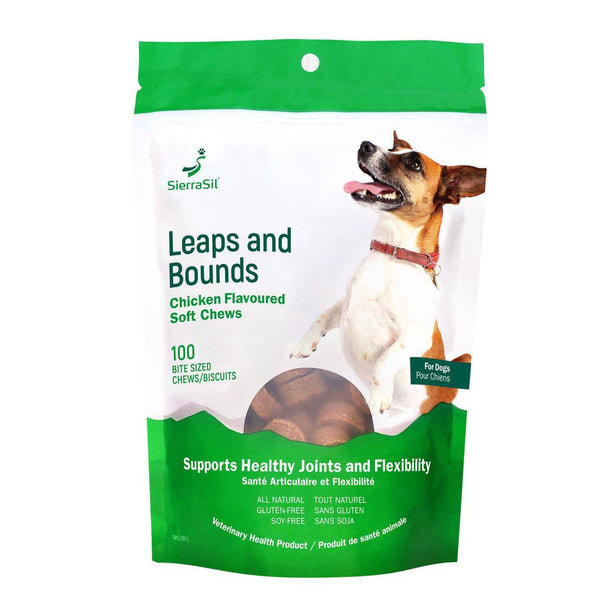 SierraSil Leaps and Bounds Chicken Flavoured Soft Chews for Dogs 100 Count