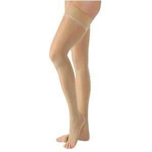 Sigvaris Natural Rubber Thigh High Compression Stockings Small Average Short Length 30-40 mmHg Beige
