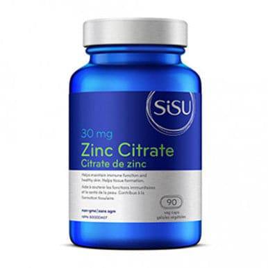 Sisu Zinc Citrate 30mg 90 veg capsules