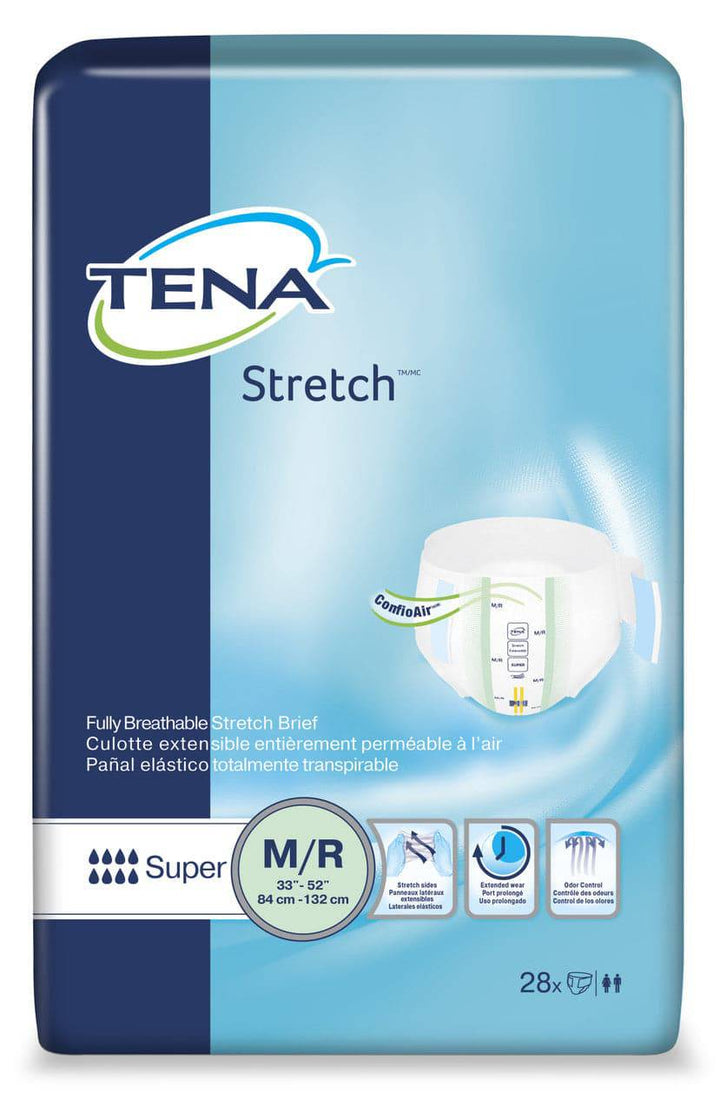 TENA Stretch Super Absorbent Incontinence Brief 1 Pack - Large/X Large (28 count)