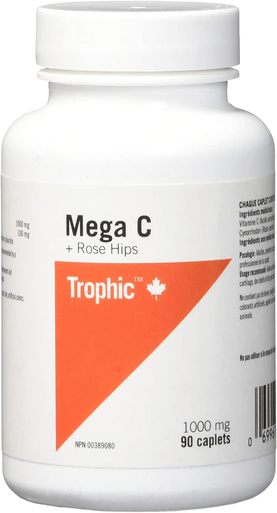 Trophic Mega C 1000mg + Rose Hips 90 Caplets