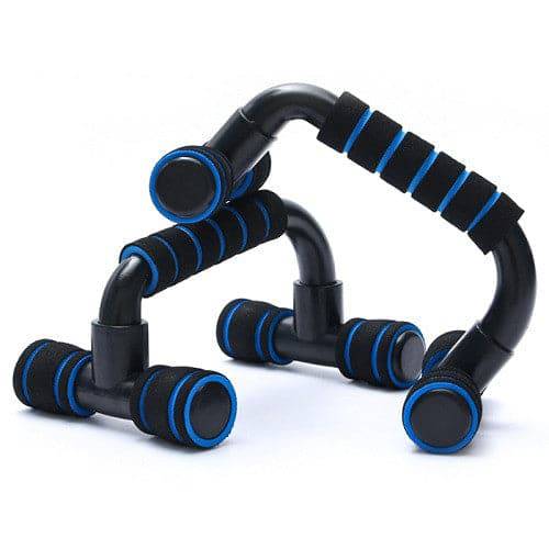 Vital Therapy Durable H-shaped Bodybuilding Non-Slip Push Up Bars - Blue