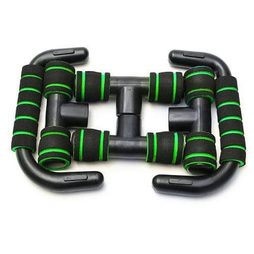 Vital Therapy Durable H-shaped Bodybuilding Non-Slip Push Up Bars - Green