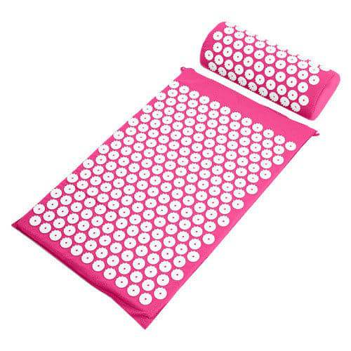 Vital Therapy ECO Therapeutic Massage Natural Acupressure Health Mat and Pillow Set - Pink
