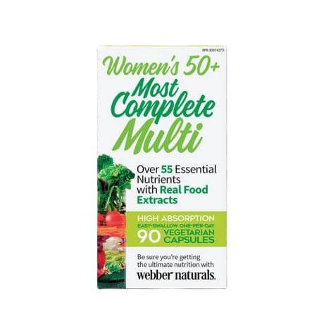 Webber Naturals Women's 50+ Most Complete Multi 90 Veg Capsules