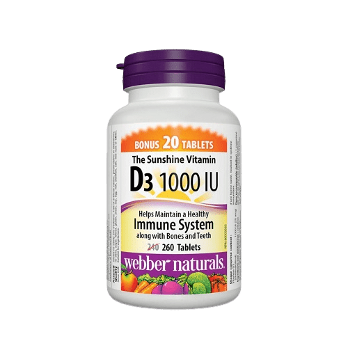 Webber Naturals Vitamin D3 1000 IU Tablets